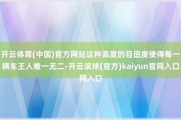 开云体育(中国)官方网站这种高度的目田度使得每一辆车王人唯一无二-开云滚球(官方)kaiyun官网入口